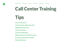 Desktop Screenshot of callcentertrainingtips.com