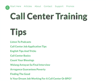 Tablet Screenshot of callcentertrainingtips.com